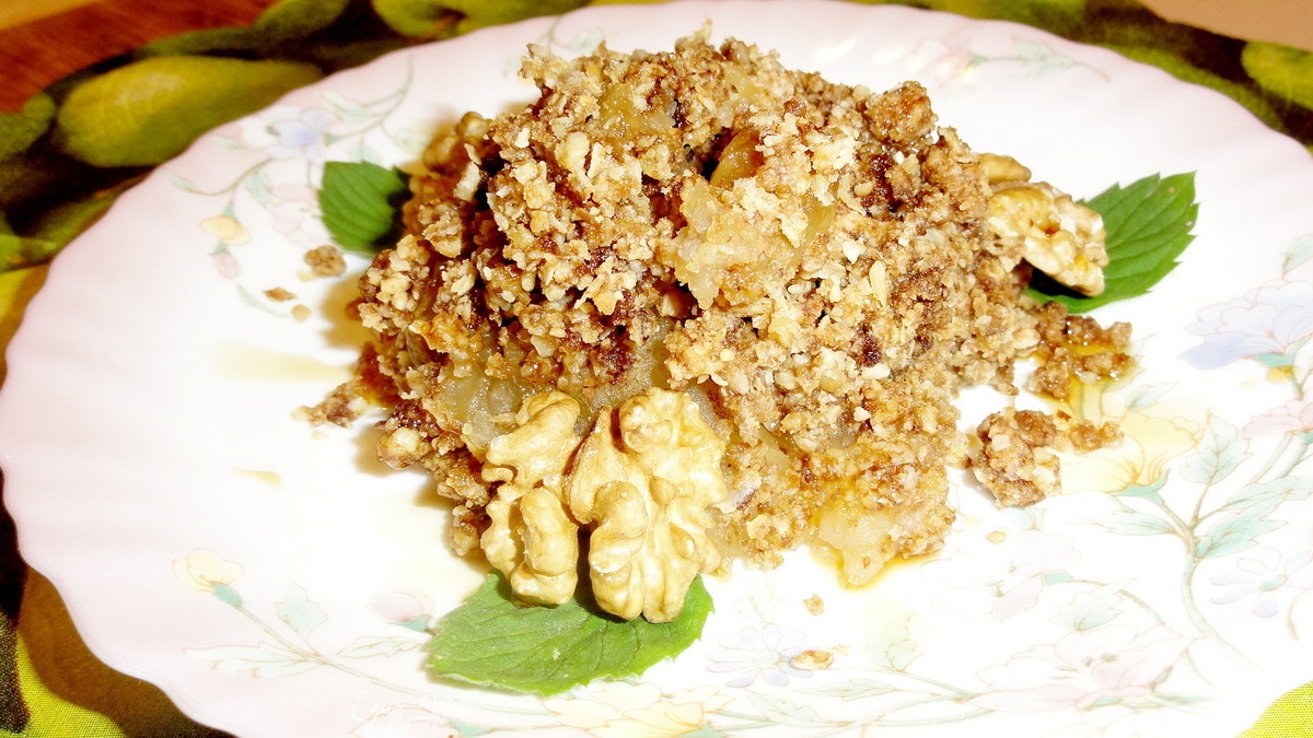 Крамбль яблочный с овсяными хлопьями NordiC