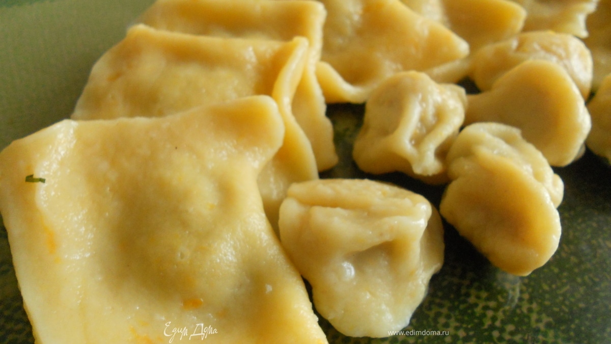 Тыквенные равиоли   с курицей