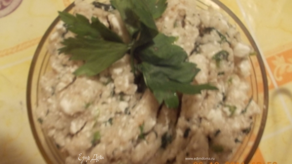 ячневая кашка с зеленью