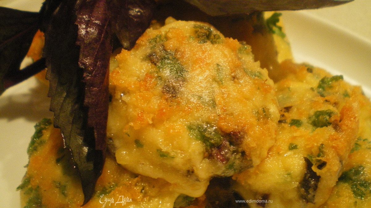 Сырные шарики с креветками.