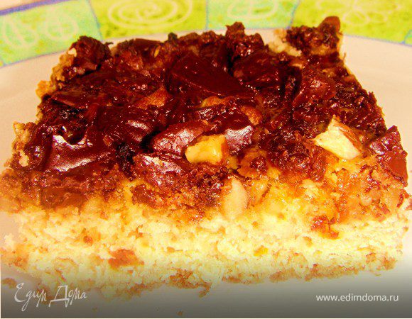 Овсяные пирожные с шоколадом и орехами