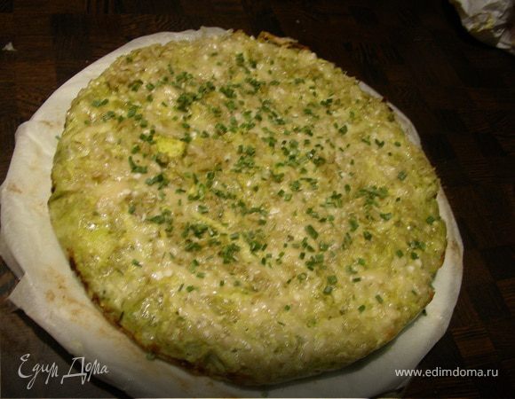 Запеканка с рисом, кабачками и соусом песто Запеканка с рисом, кабачками и соусом песто