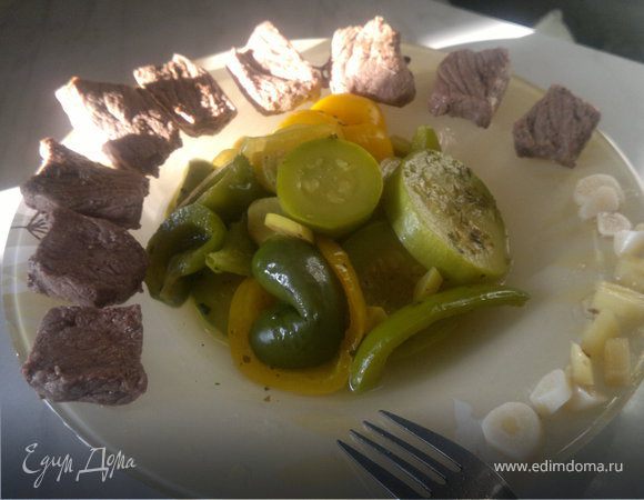 Отварная говядина ( тающая нежность и нечеловеческая острота ) и овощи баланс