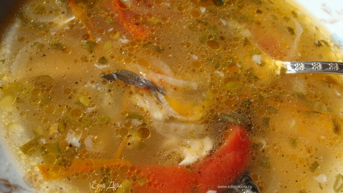 Суп рыбный с вином