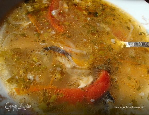 Суп рыбный с вином