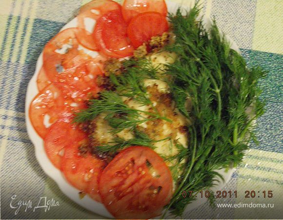 Камбала в панировке с сыром и травами Камбала в панировке с сыром и травами