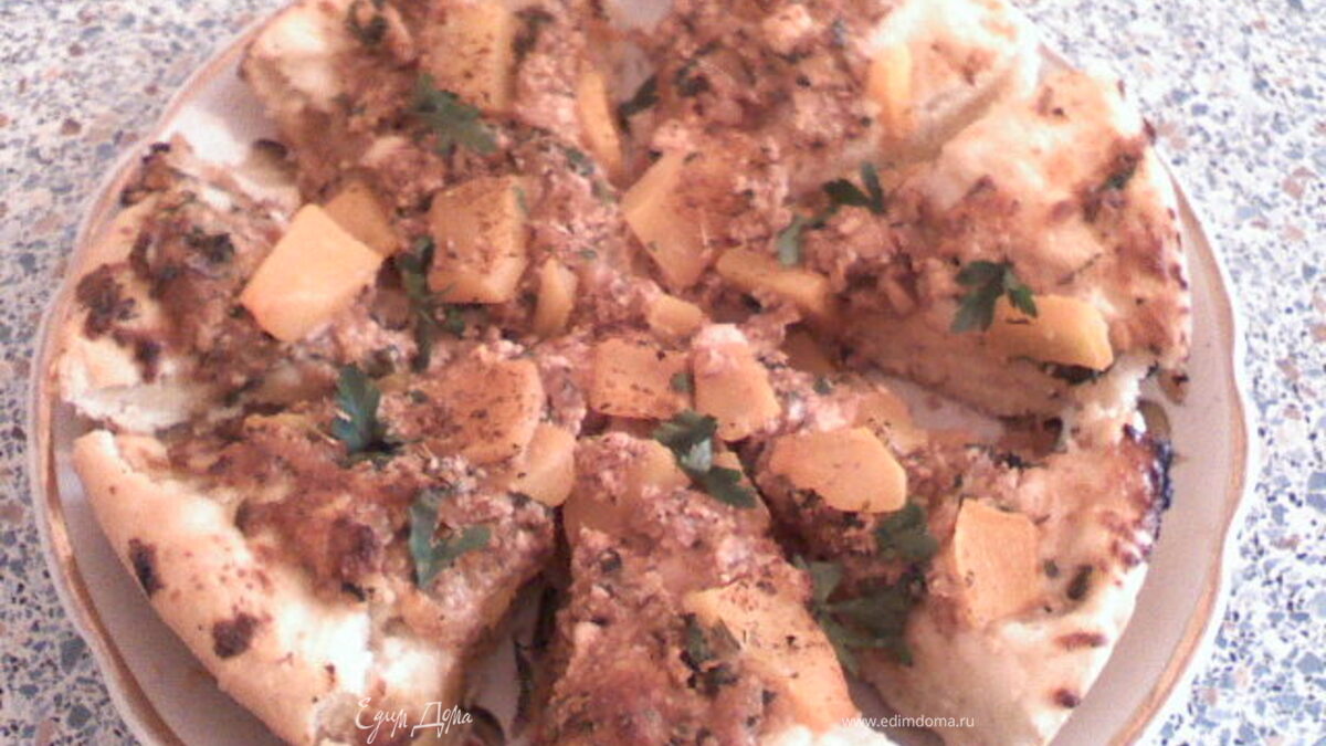 Пирог с сыром и тыквой