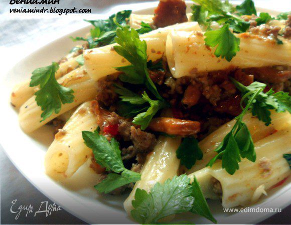 Очень душевная паста с лисичками:)