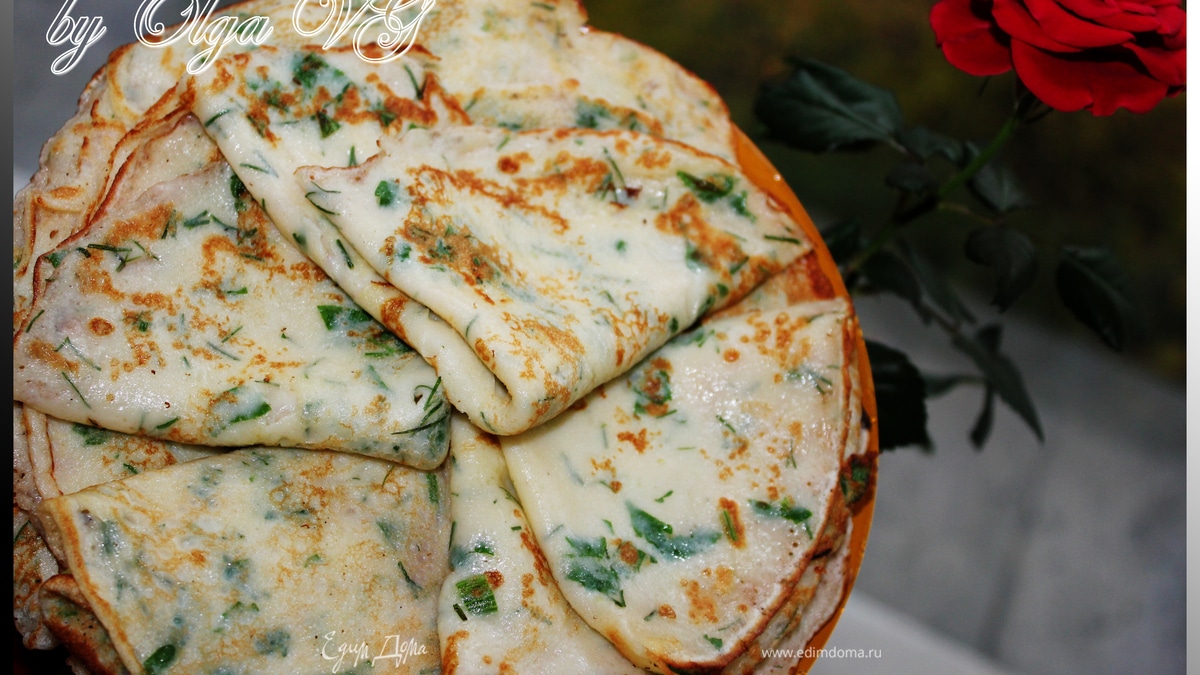 Самые нежные и вкусные ТВОРОЖНЫЕ БЛИНЧИКИ  с зеленью