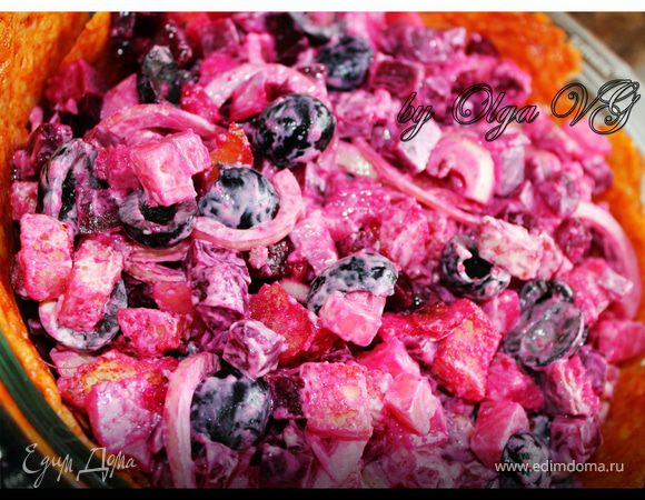 Простой домашний САЛАТИК в вазе из сырных оладьев