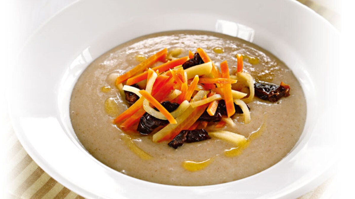 Деревенский суп с ржаными хлопьями