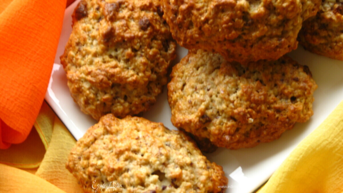 Бананово-овсяное печенье