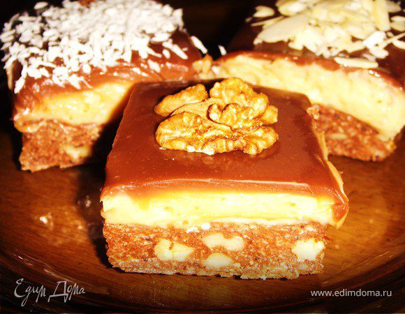 Мини-пирожные с тоффи без выпекания