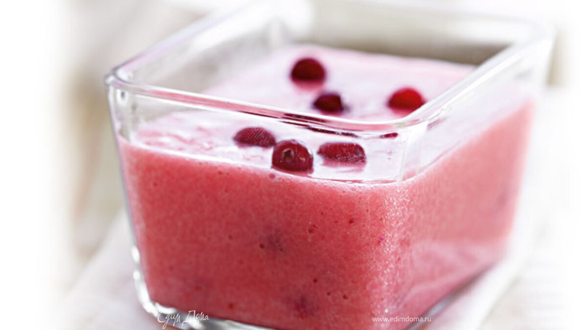 Традиционный финский мусс с брусникой