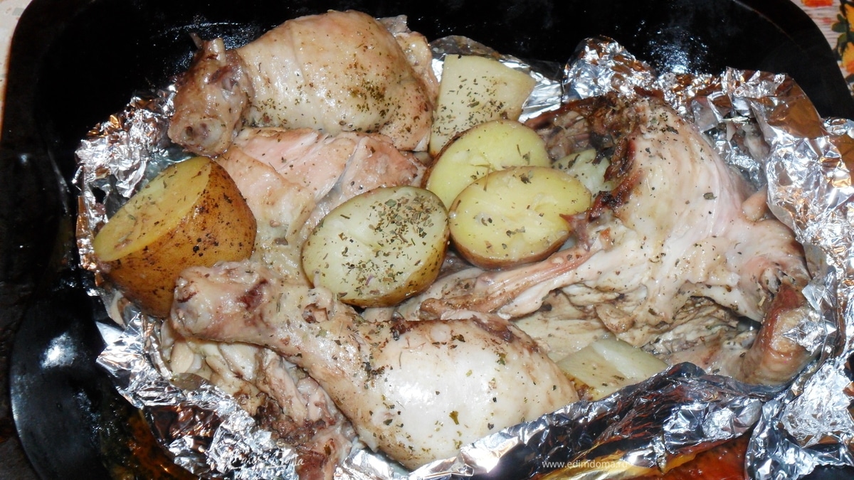 Курица в фольге "По-быстрому"