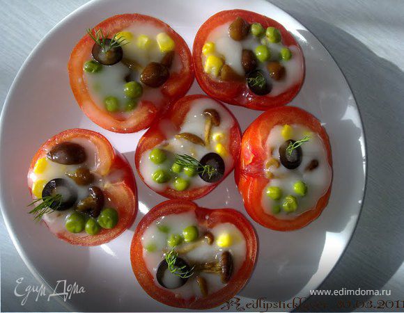 Заливные помидоры с грибами