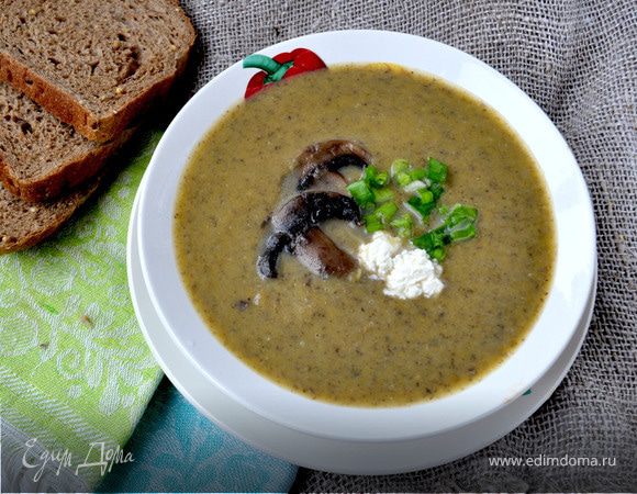 Крем-суп с шампиньонами и тыквой