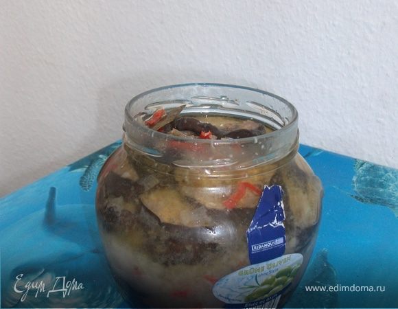 Баклажаны на зиму с медом и перчиком чили в заливке