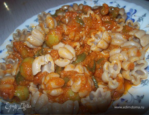 Паста с томатным соусом по - мексикански