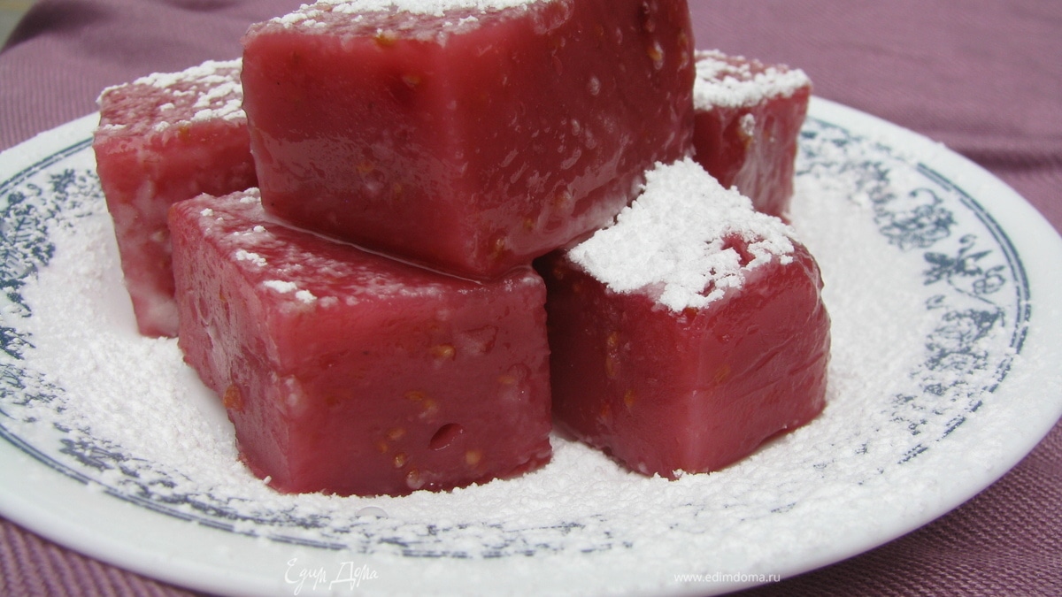 Домашний малиновый рахат-лукум