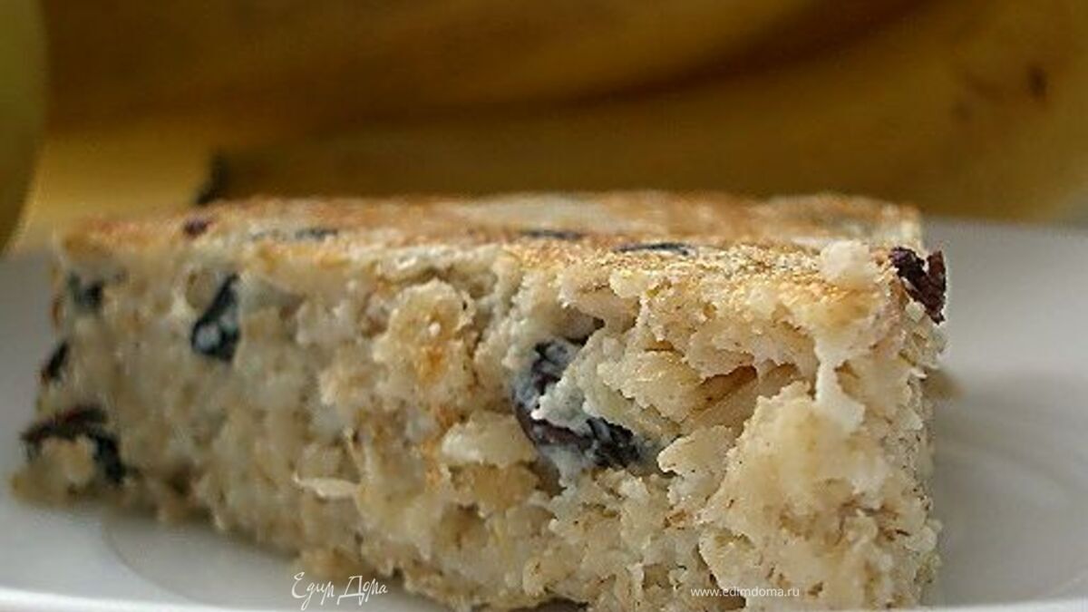 Овсяный пирог с изюмом
