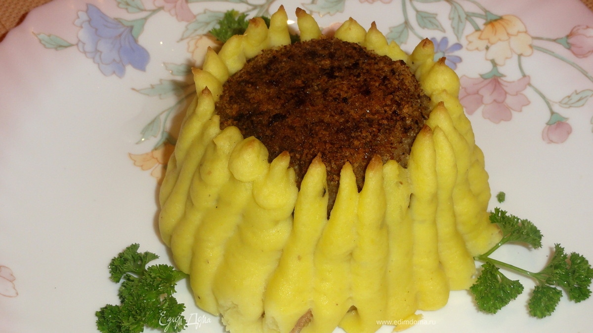 «Подсолнухи» (мясные зразы с хлопьями NordiC)