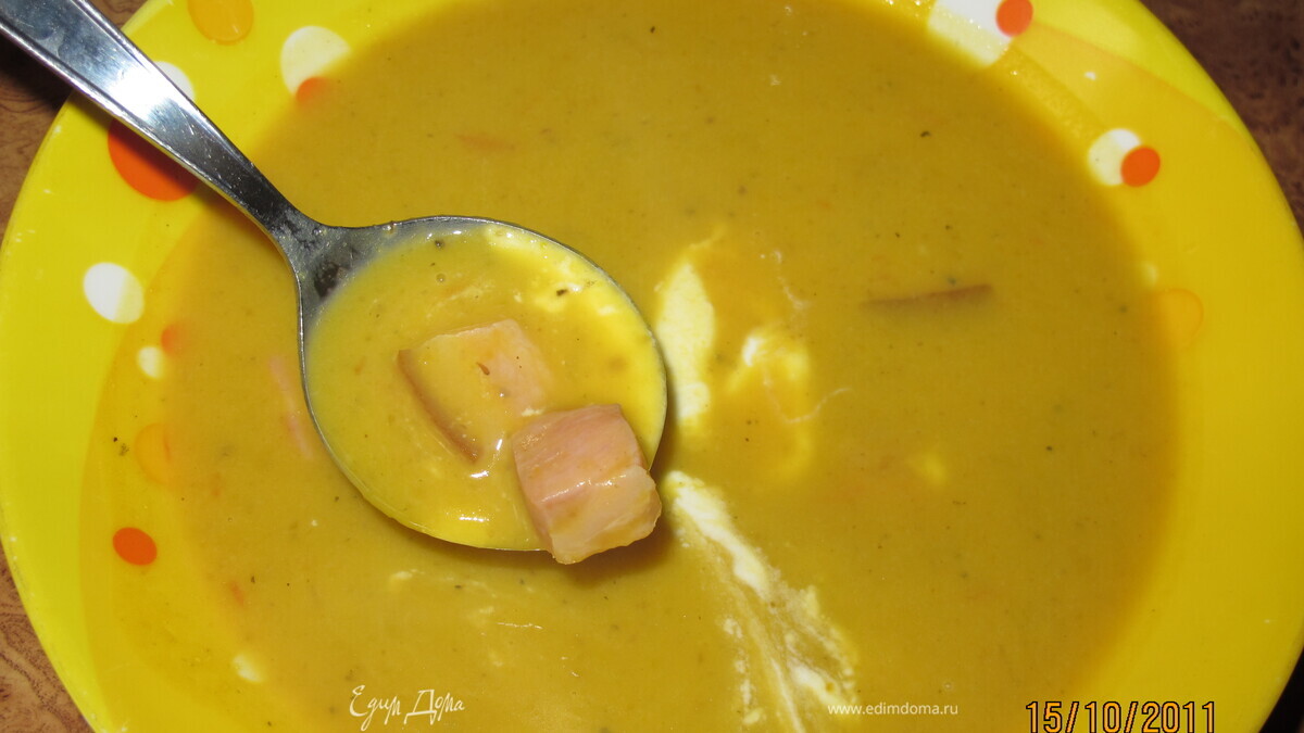 Суп тыквенный с беконом