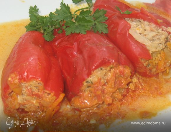 Перцы, фаршированные капустой с фаршем