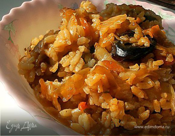 Постный капизняк (сочный плов с квашеной капустой) Постный капизняк (сочный плов с квашеной капустой)