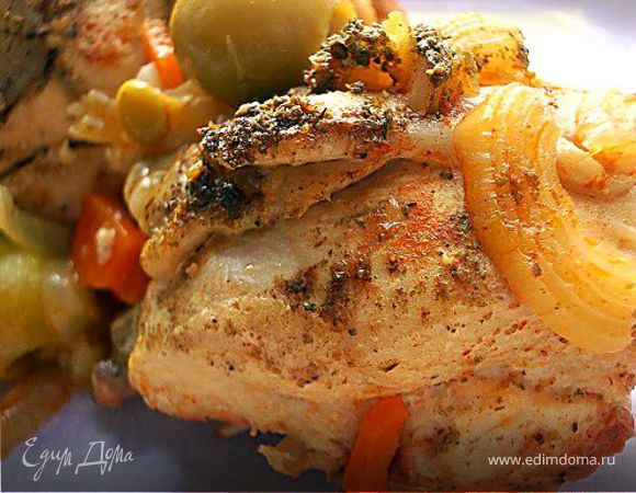 Курица с оливками