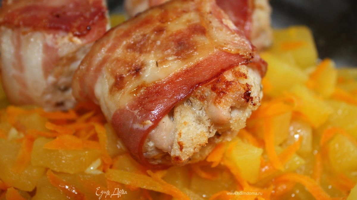 Куриные котлетки с беконом