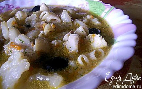 Рецепт Рыбный суп с цветной капустой и маслинами