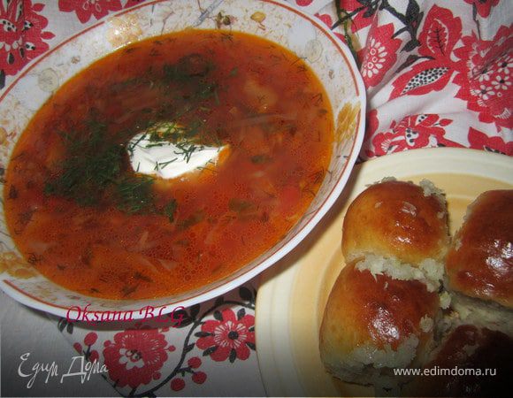 Борщ с пампушками Борщ с пампушками