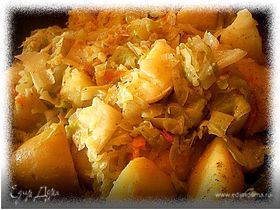 Калья капустная с картофелем (тушеные овощи)