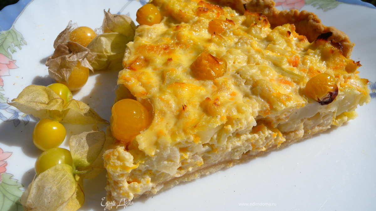 Тарт с цветной капустой и фезалисом