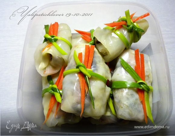 Голубцы с грибами и овощами