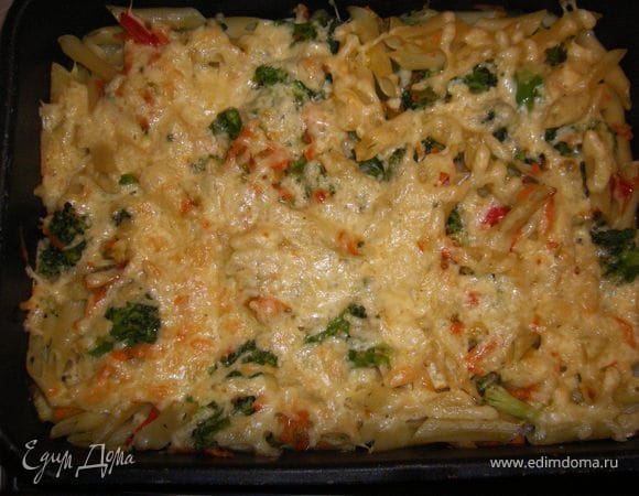 Запеканка с макаронами и овощами 