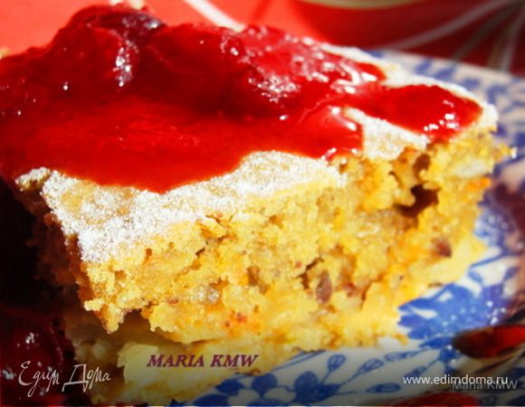 Осенний яблочный пирог с морковкой и клюквой, семечками подсолнуха и семенами льна. Осенний яблочный пирог с морковкой и клюквой, семечками подсолнуха и семенами льна.