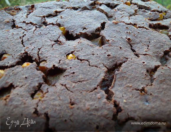 Пирог на хлопьях Нордик с дыней и физалисом