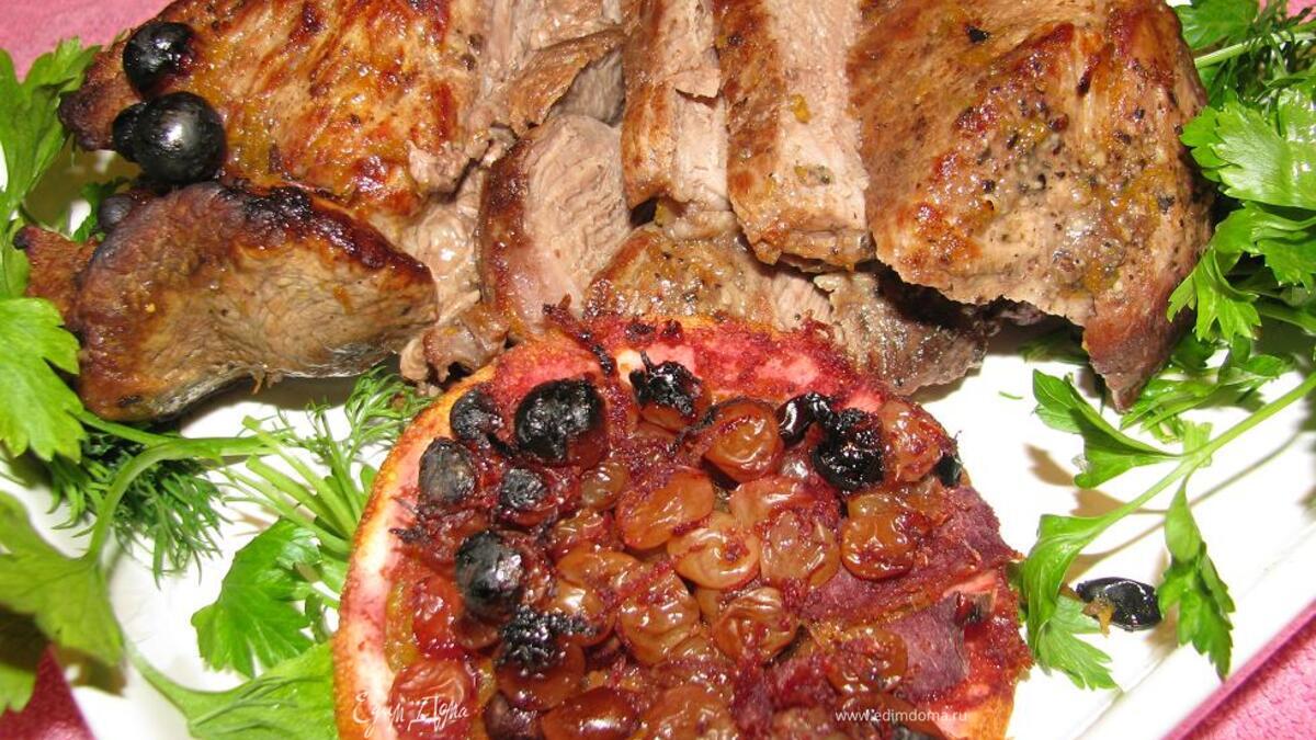 Свинина "Глинтвейн" с апельсинами