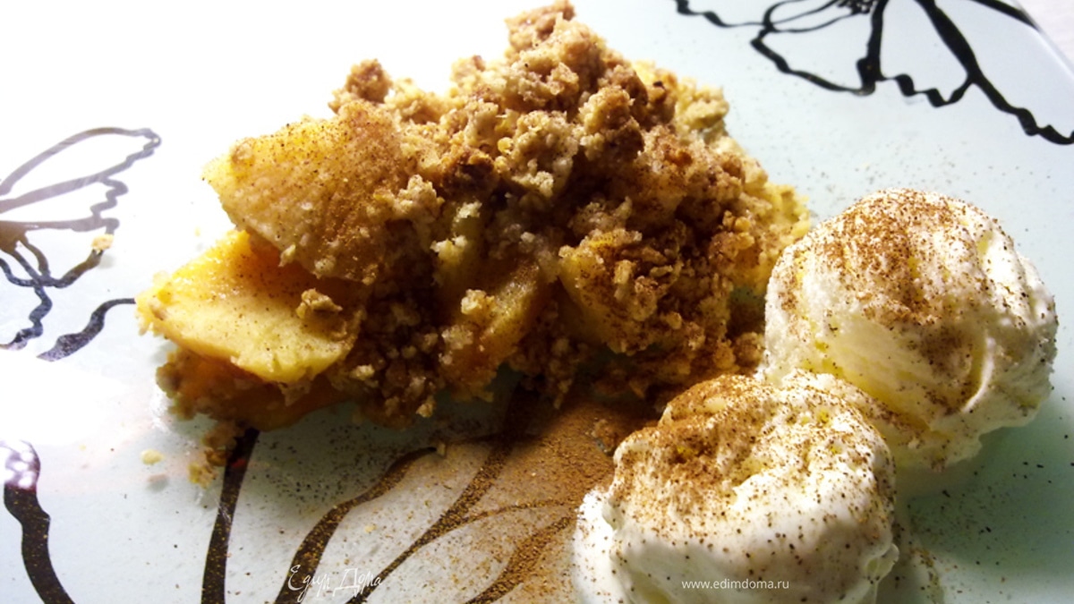 Айвовый крамбл из смеси хлопьев