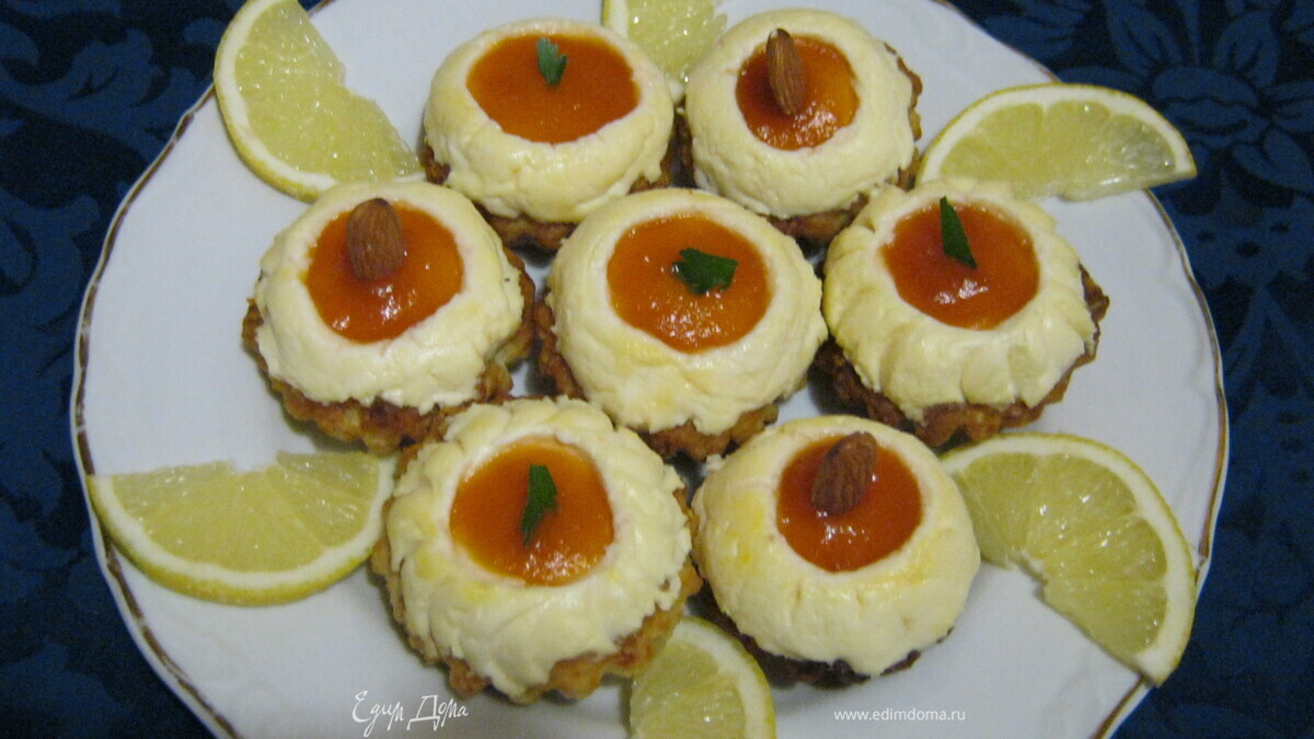 Печенье с творогом и джемом .