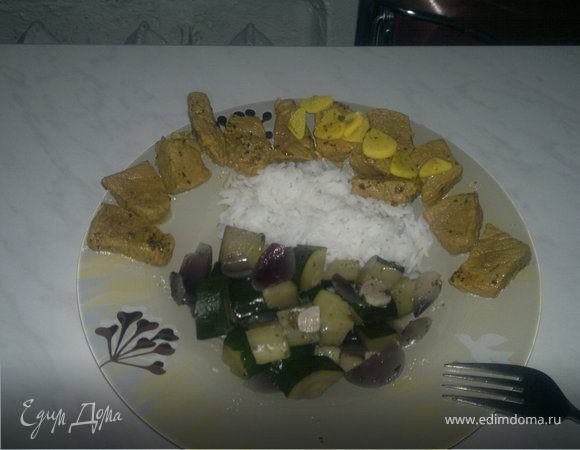 Говядина Табаско + рис и цукини