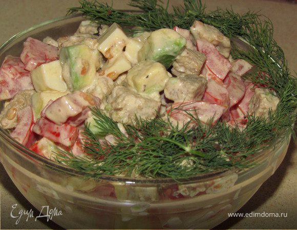 Салат с моцареллой