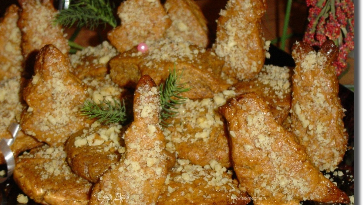 Рождественское печенье с медом и орехами "Меломакарона"