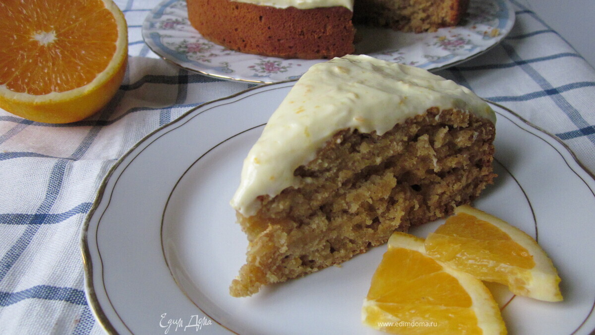 Тыквенный пирог со специями под цитрусовым кремом (Orange and Spice Pumpkin Cake)