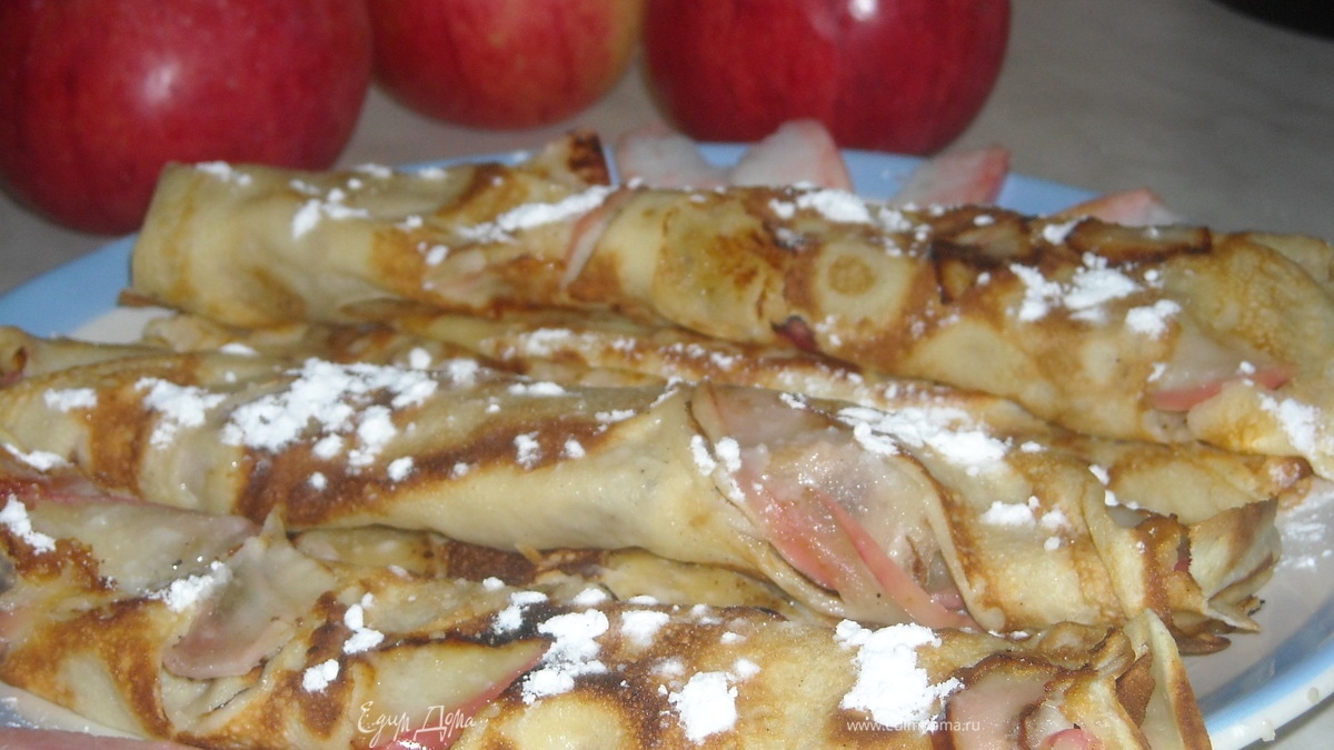 Блинчики с яблочным припёком