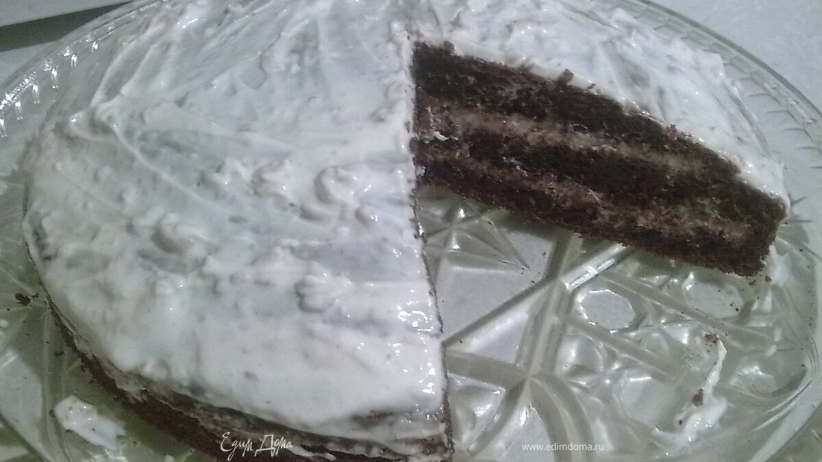 Черемуховый торт с грецкими орехами