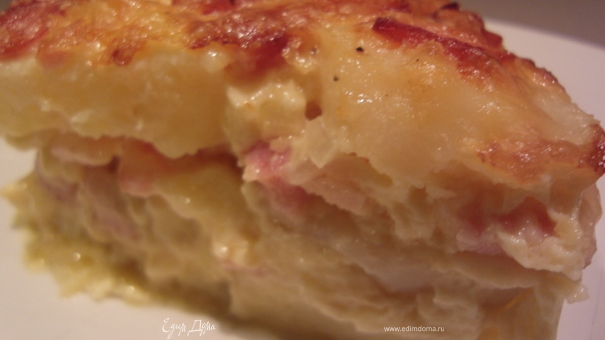 "Солнечный"  киш с беконом и картофелем