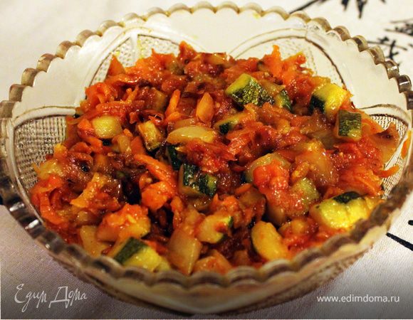 Жареные овощи в томатной пасте Жареные овощи в томатной пасте